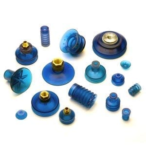 Blue Vinyl, Silicone & Urethane Vacuum Suction Cups